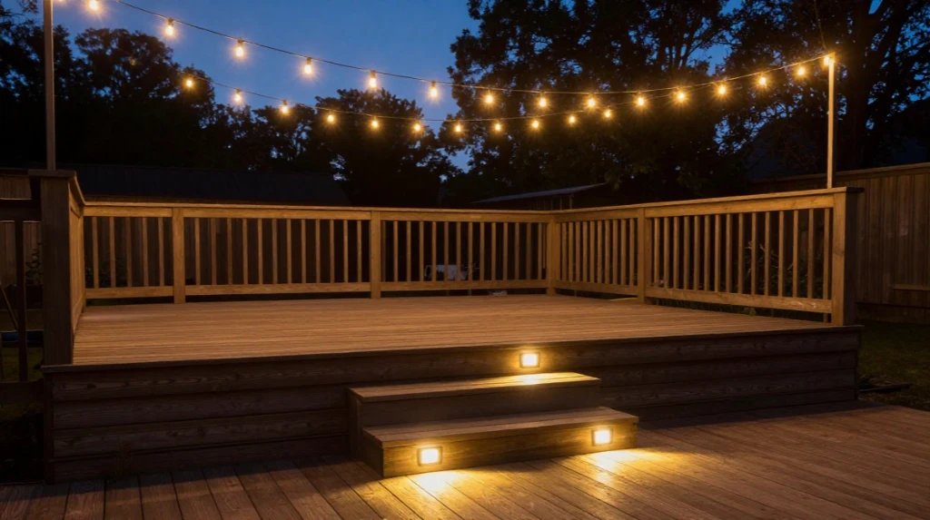 Deck Lighting for Ambiance and Safety