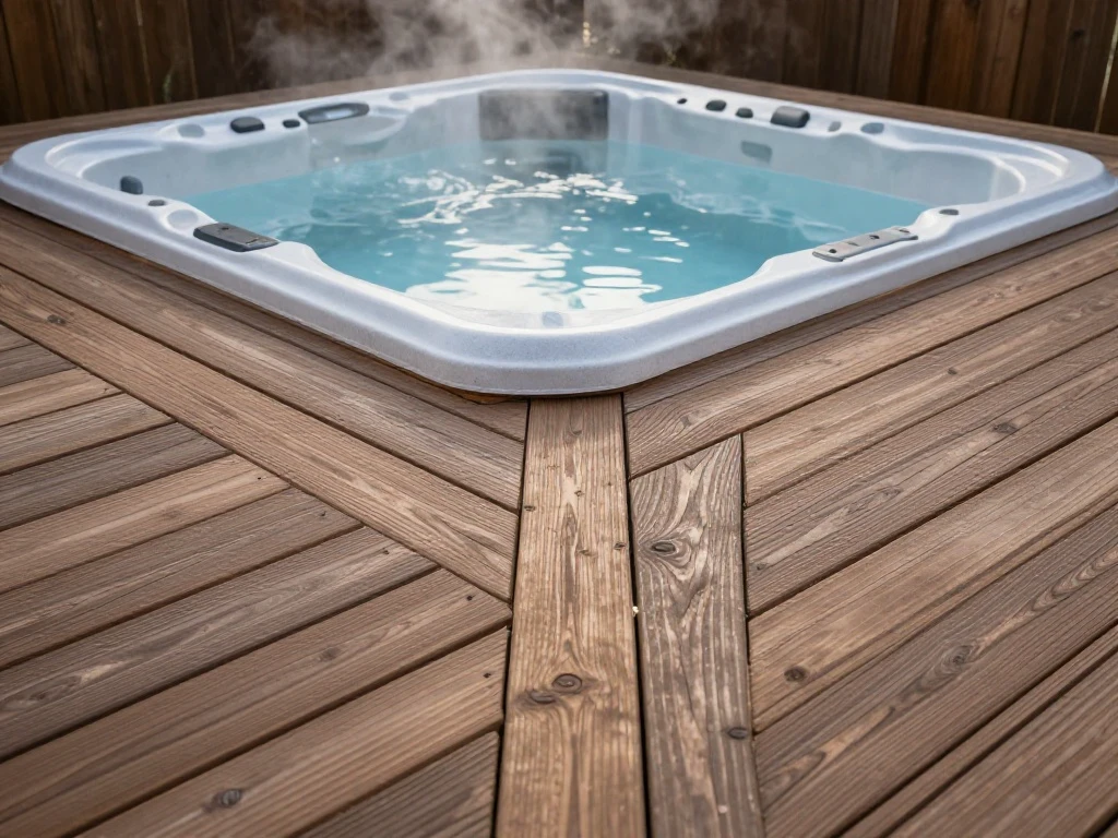 Deck with a Hot Tub or Pool