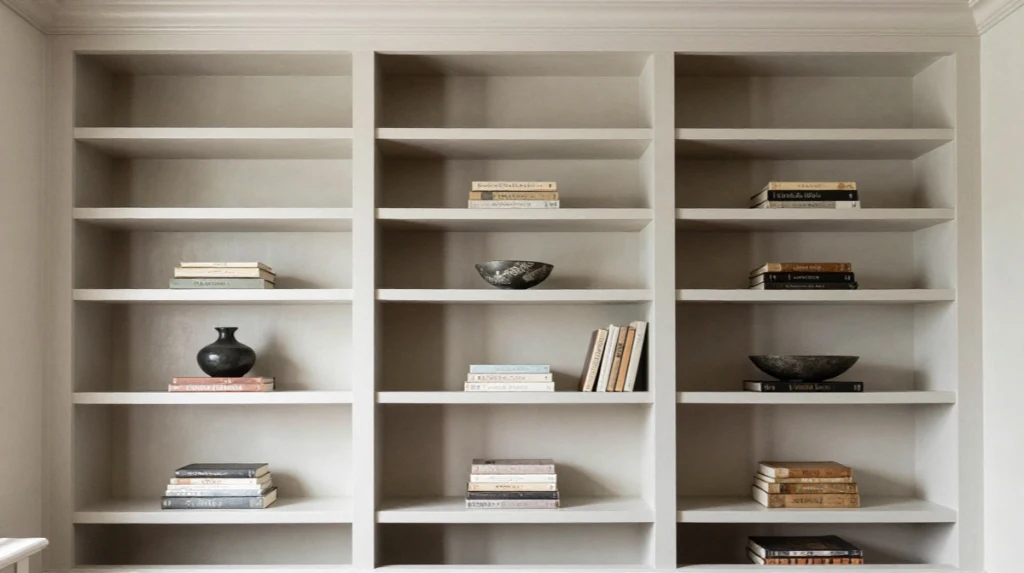 Decorate a Tall or Built-In Bookcase