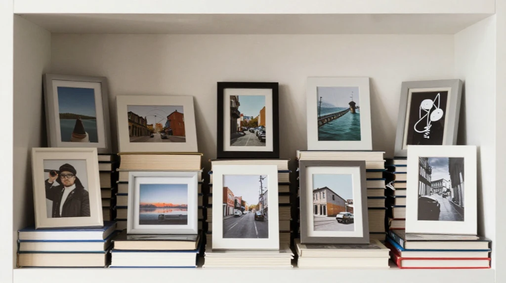 Display Art and Framed Photos on Shelves