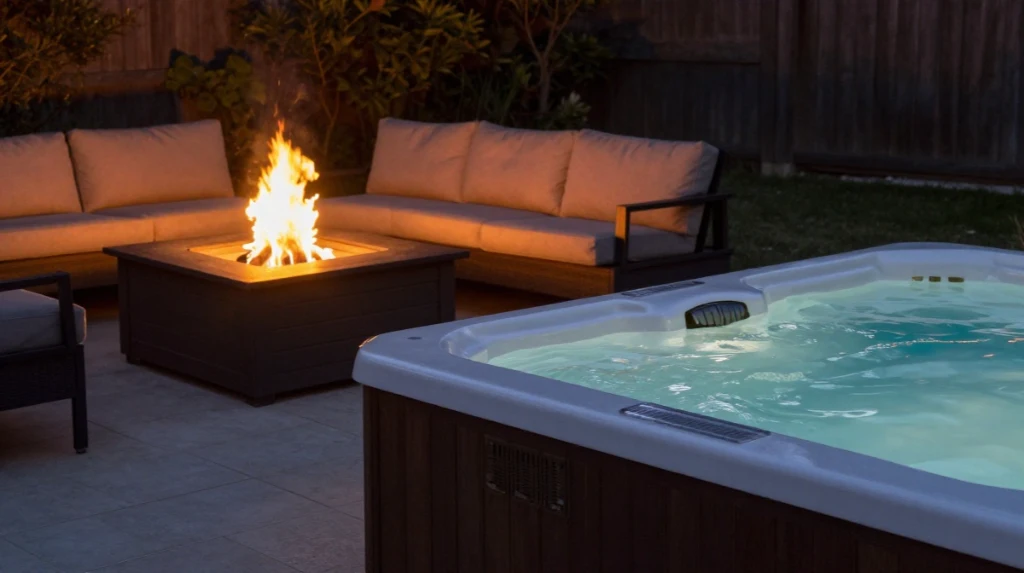 Fire Pit and Jacuzzi Pairing