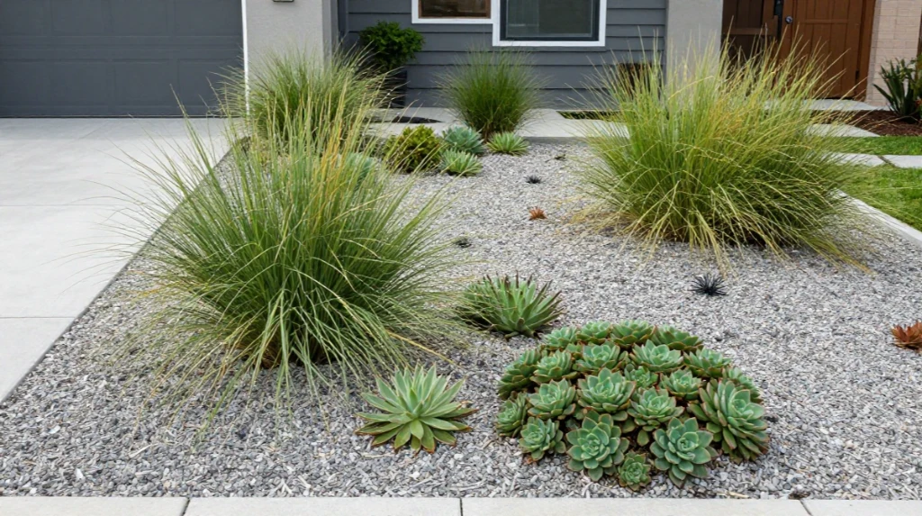 Gravel and Native Plant Landscaping