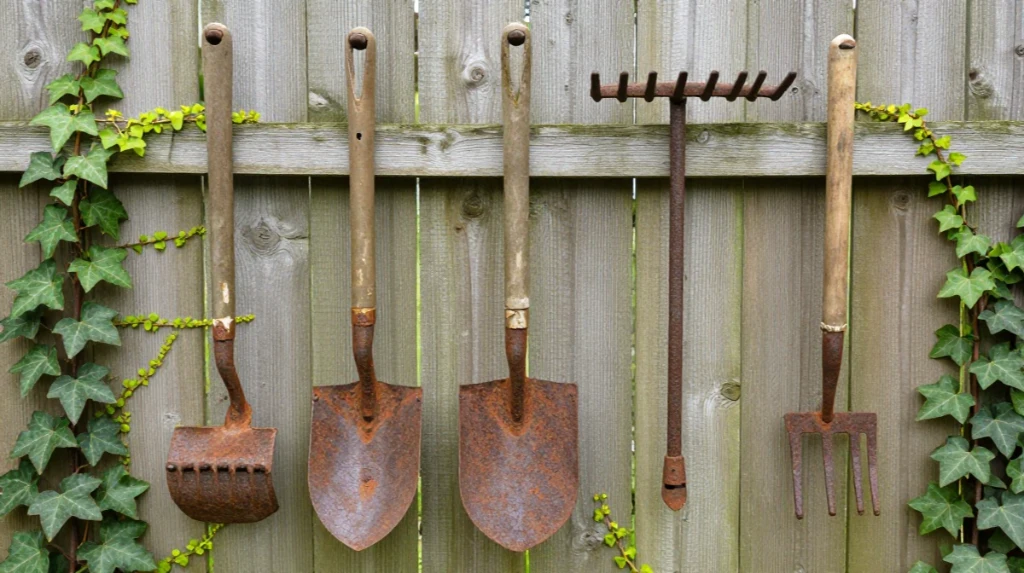 Heirloom Garden Tools as Decor