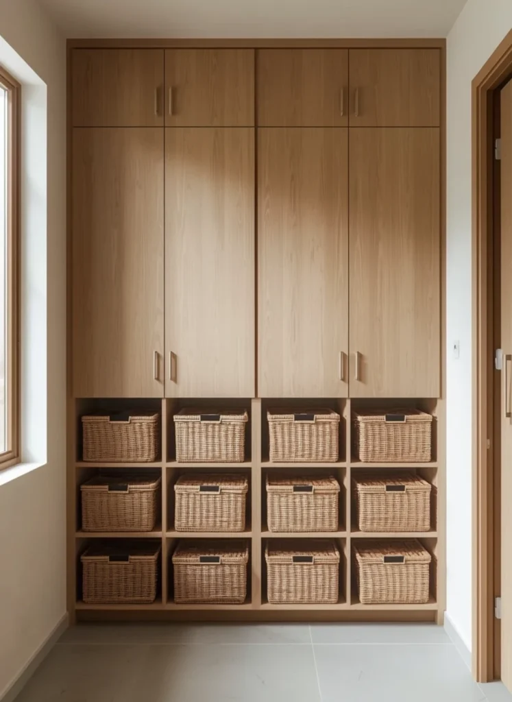 Japandi Bathroom Storage
