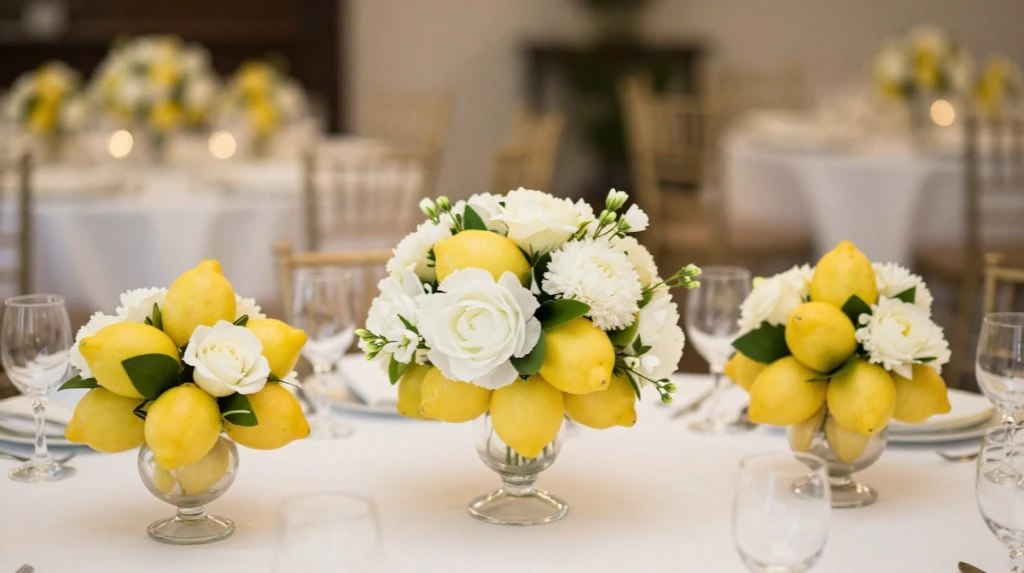 Lemon Bridal Shower Centerpiece