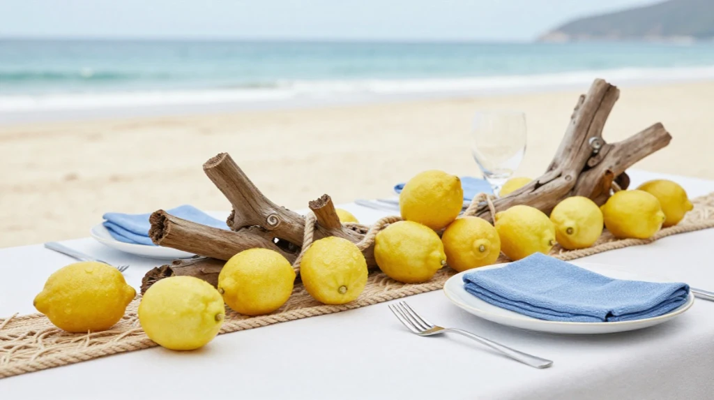 Lemon Coastal Table Decor