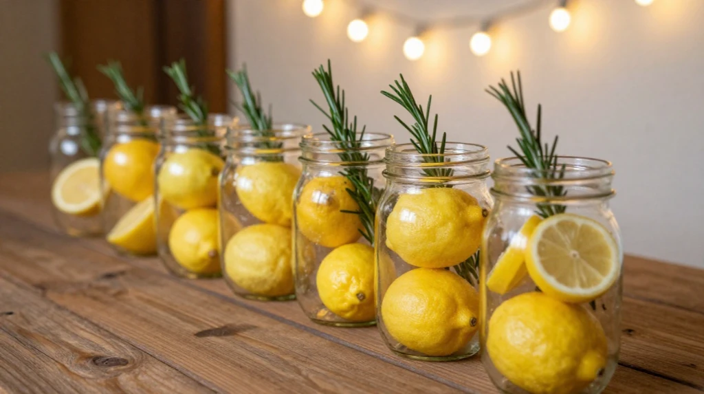 Lemon Mason Jar Centerpiece