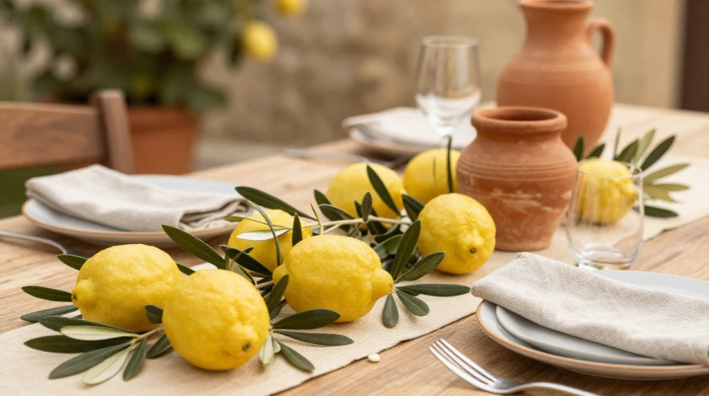 Lemon Mediterranean Table Decor