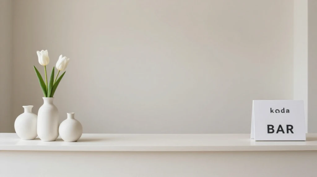 Minimalist Flower Bar Display