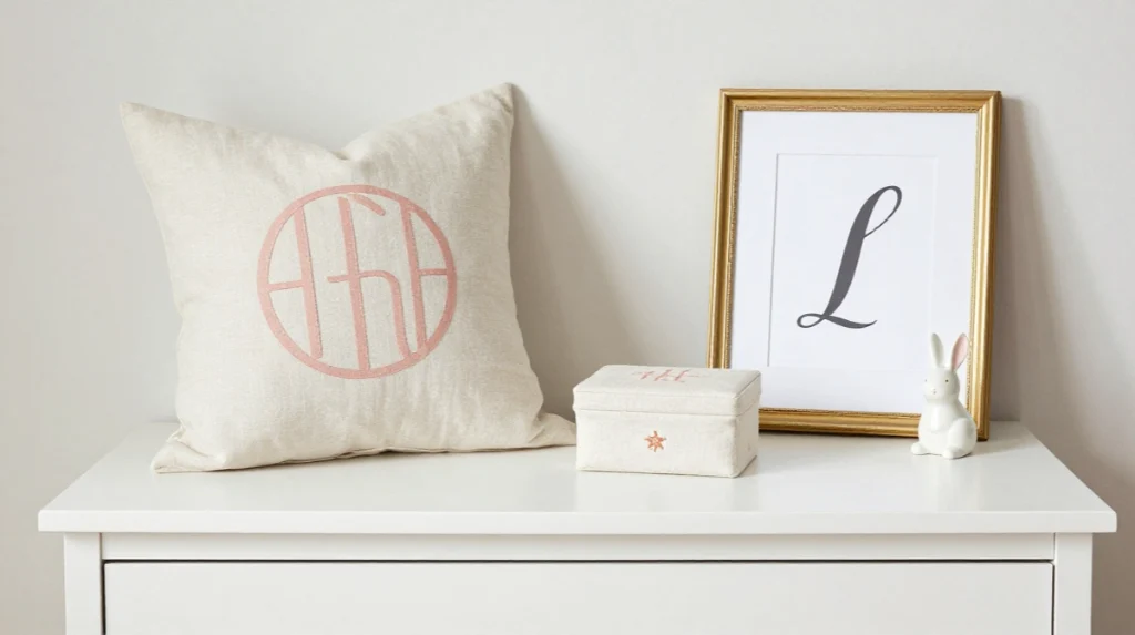 Monogrammed Baby Room Accessories