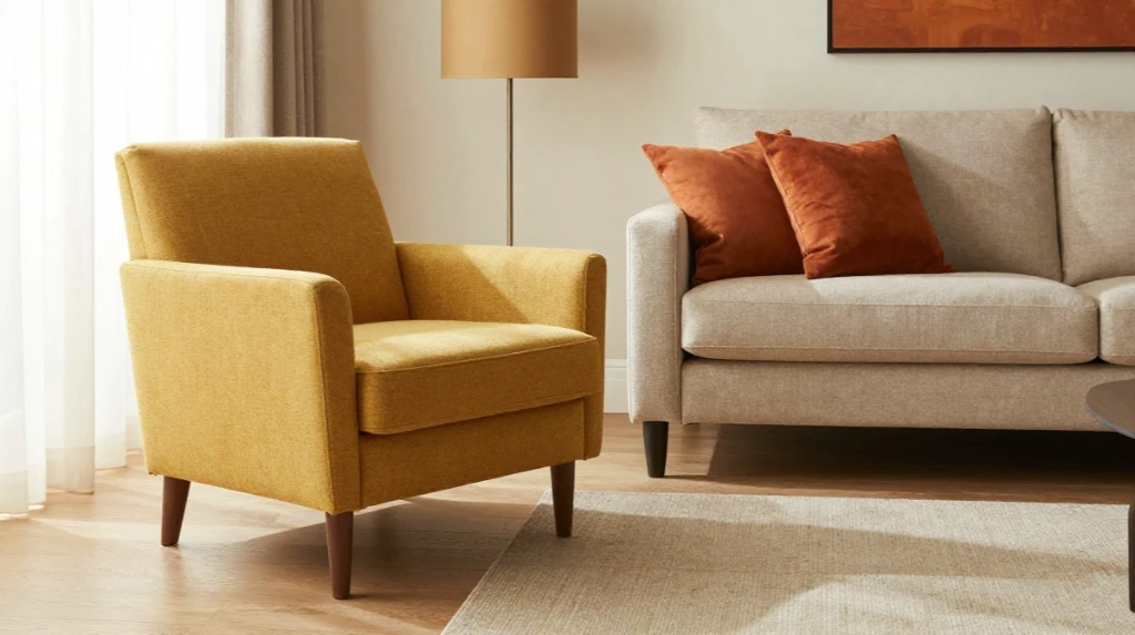 Mustard Yellow and Burnt Orange Accents