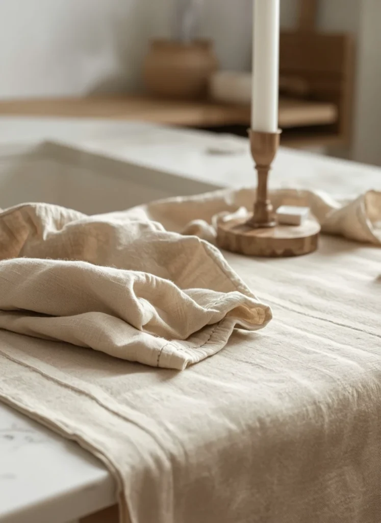 Natural Linen Kitchen Textiles