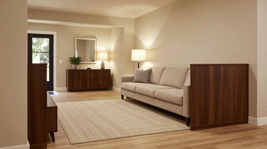 Open Plan Divider Using Furniture Arrangement