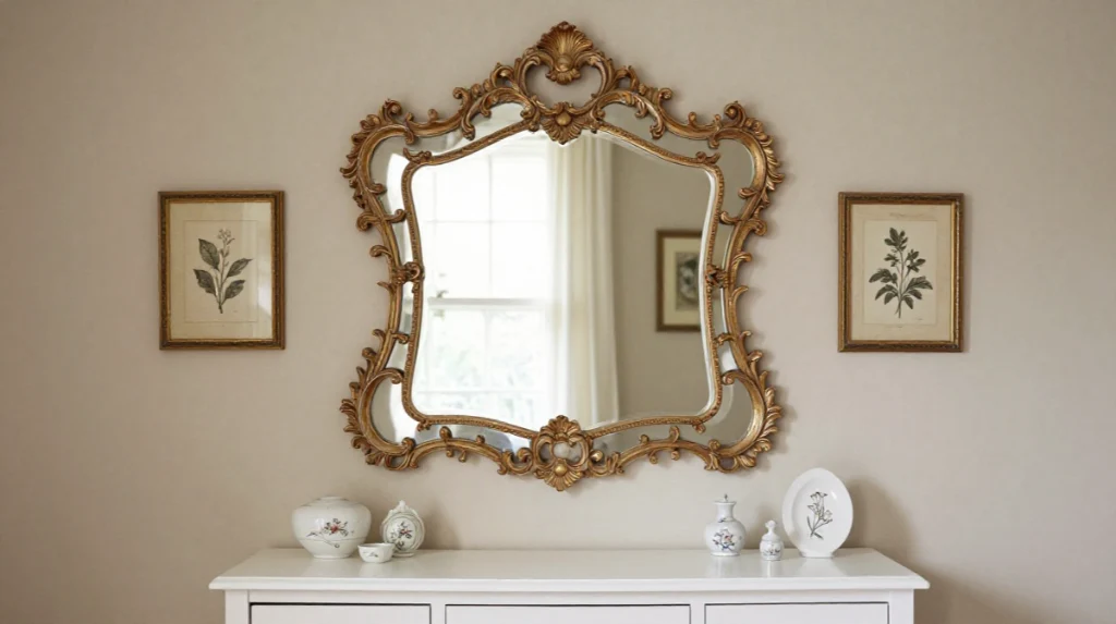 Ornate Nursery Mirror for Depth and Light