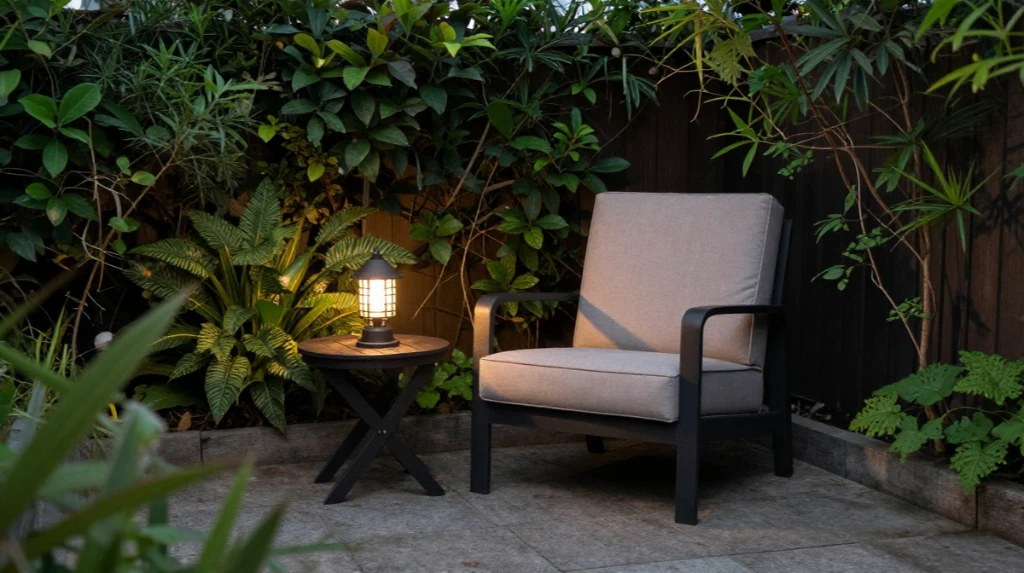 Outdoor Reading Nook in a Quiet Corner
