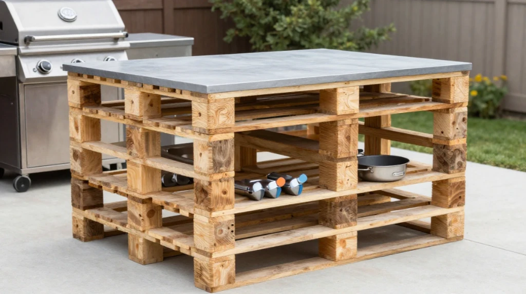Pallet Outdoor Kitchen Counter