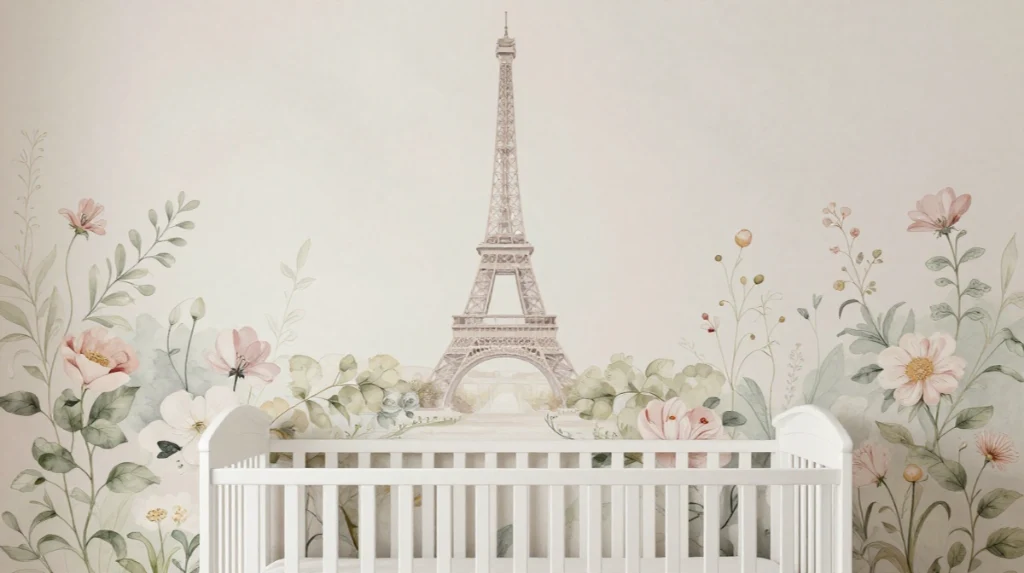 Parisian Wall Mural for a Dreamy Backdrop