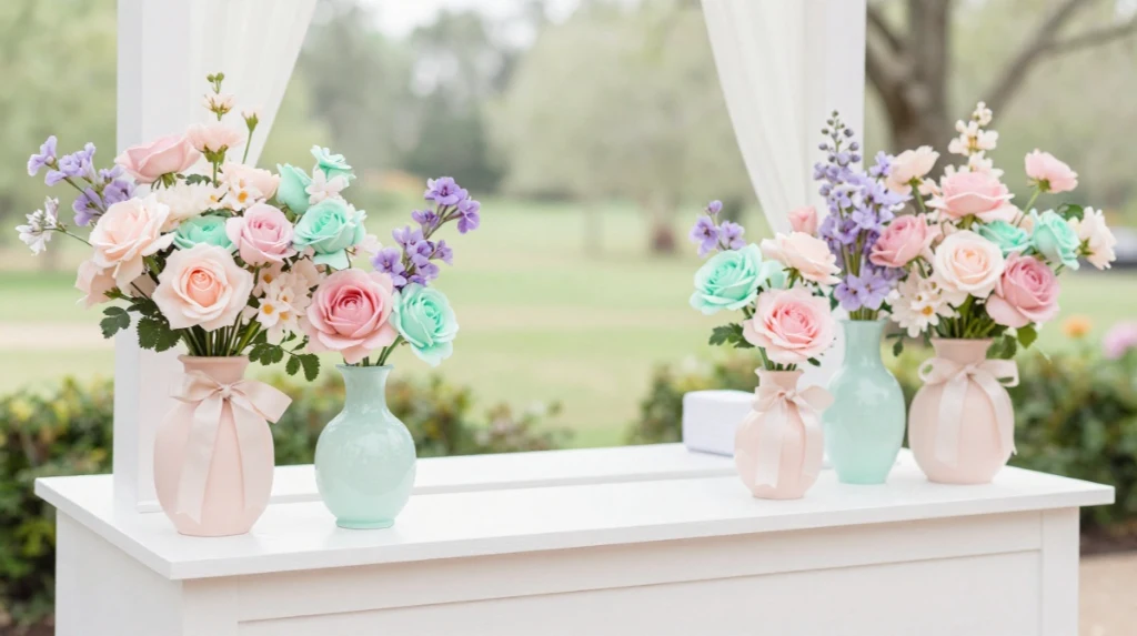 Pastel Flower Bar Display