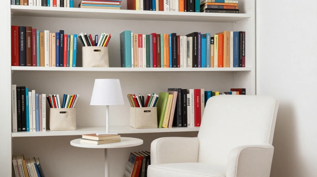 Reading Nook with Organization in Mind