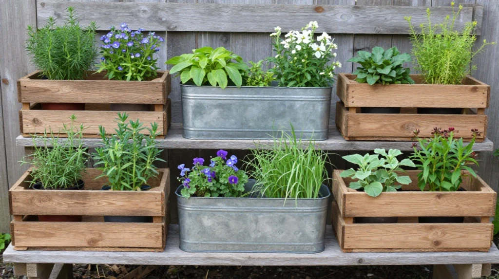 Repurposed Garden Items