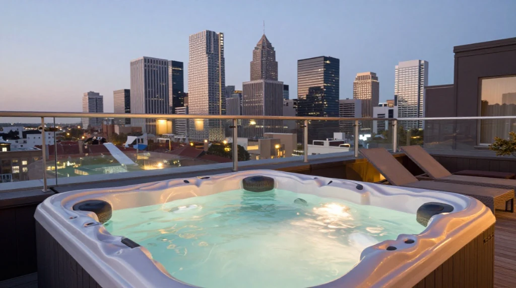 Rooftop Jacuzzi With City Views