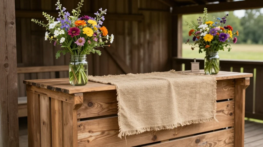 Rustic Flower Bar Design