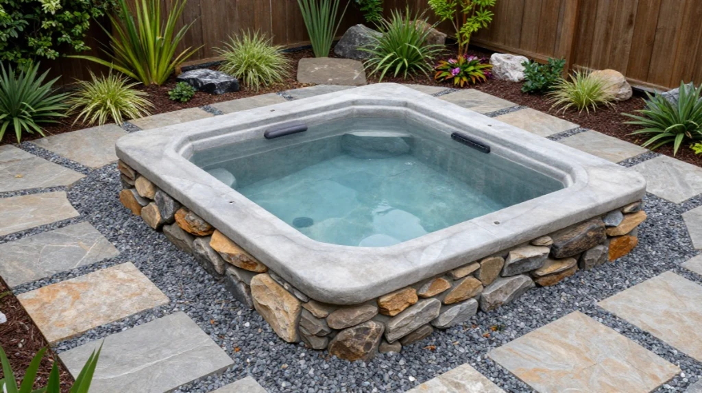 Stone and Gravel Garden Setting