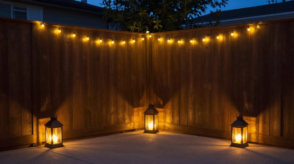 String Lights and Lanterns for Corner Ambiance