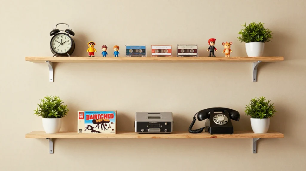 Style Shelves With Retro Collectibles