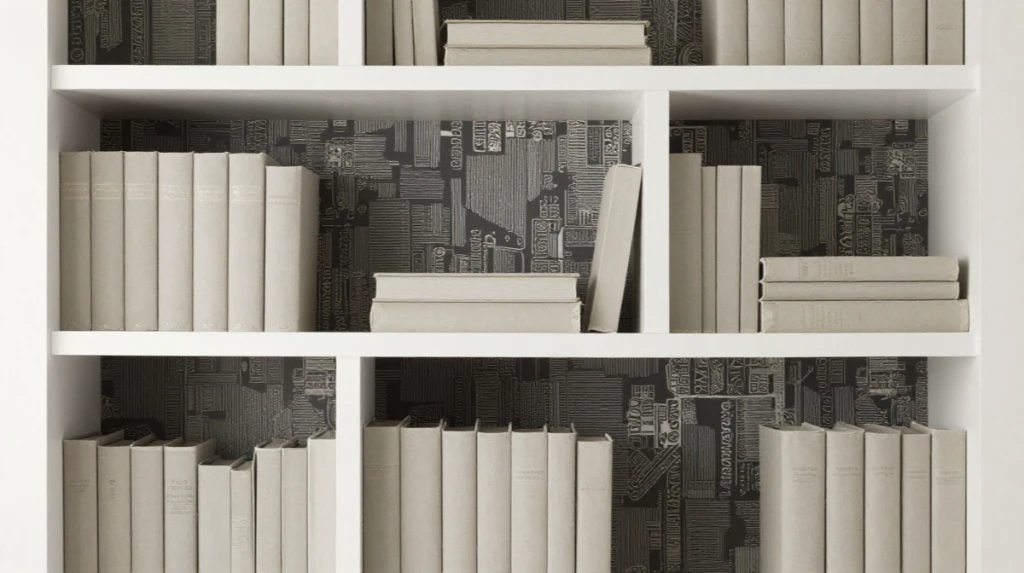 Style a Bookshelf Backdrop With Wallpaper or Paint