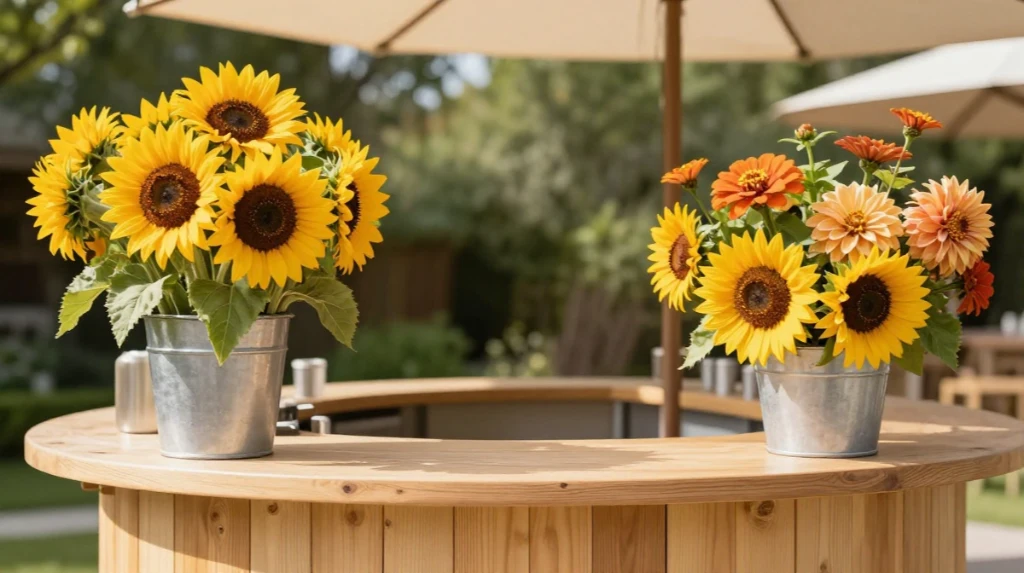 Summer Bloom Bar Setup