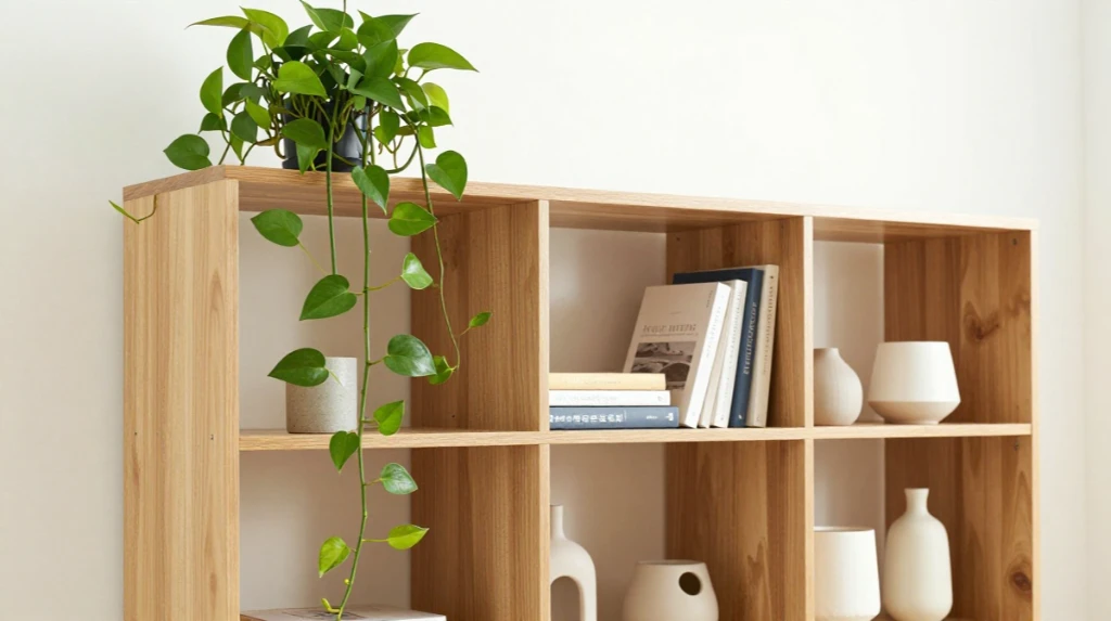 Trailing Plants on Open Shelving Units
