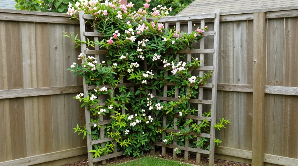 Trellis and Climbing Plants for Corner Privacy
