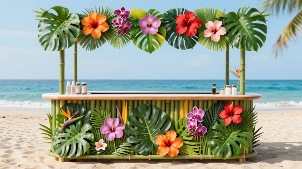 Tropical Flower Bar Design