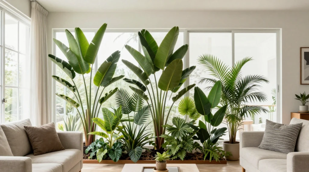 Tropical Plant Styling in Living Spaces