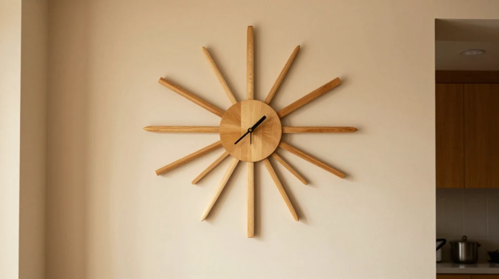 Try a Sunburst Clock as Wall Decor