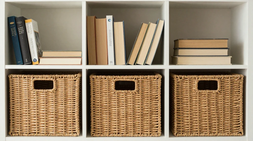 Use Baskets and Bins for Hidden Storage